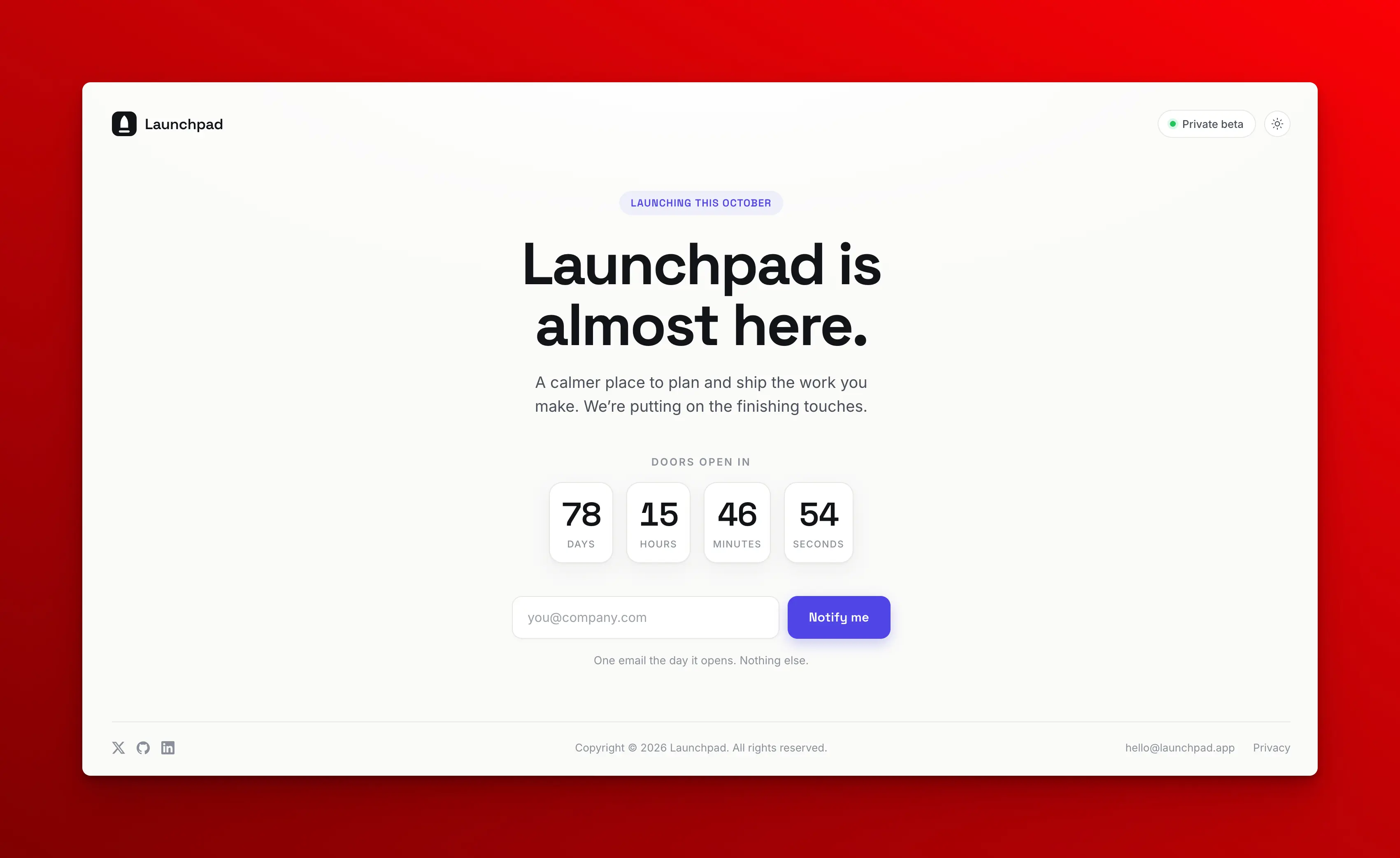 Launchpad light preview